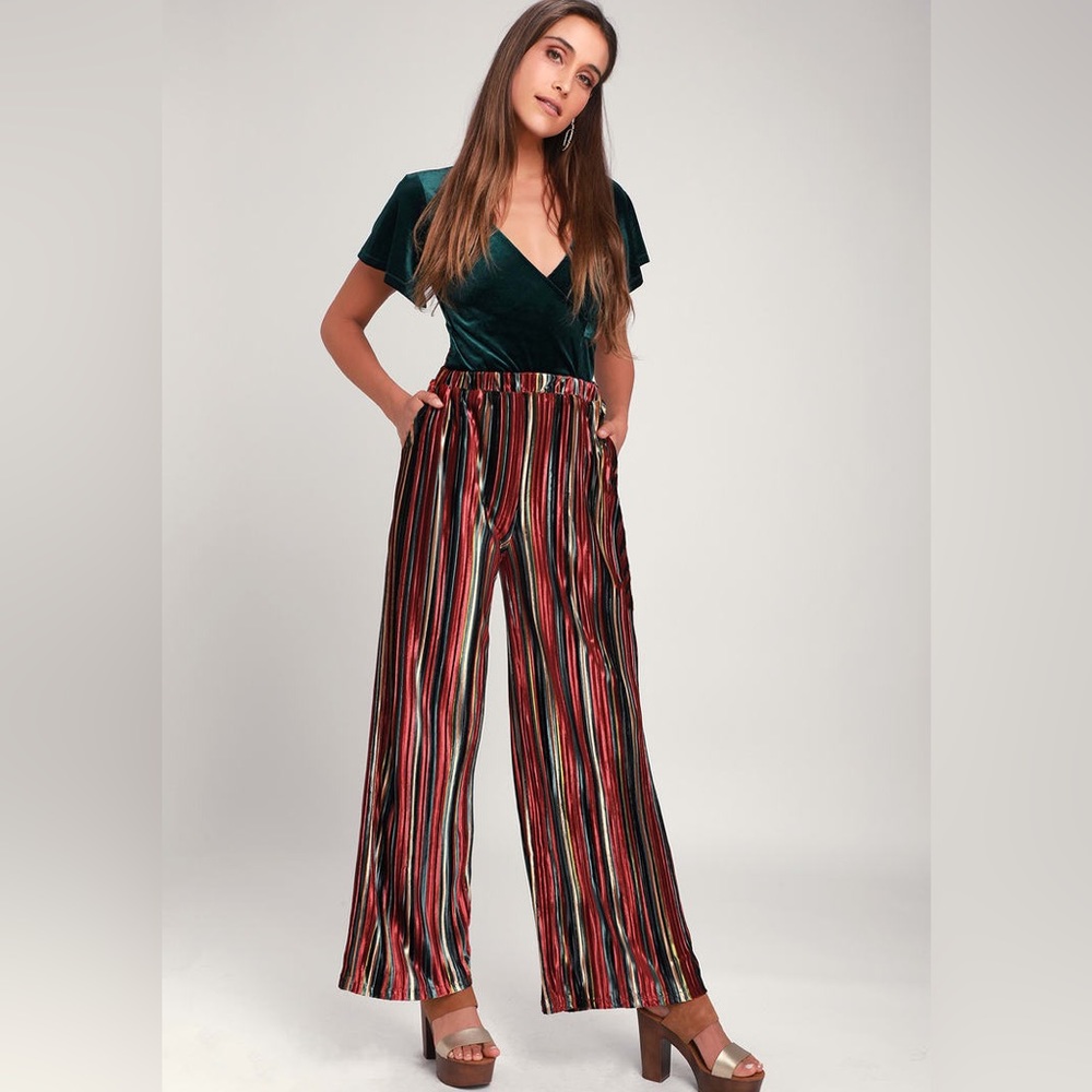Women’s velvet striped pants